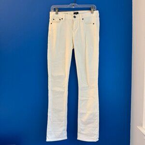 J. Crew Womens Cream Low Rise Denim Cotton Matchstick Jeans - Sz 27